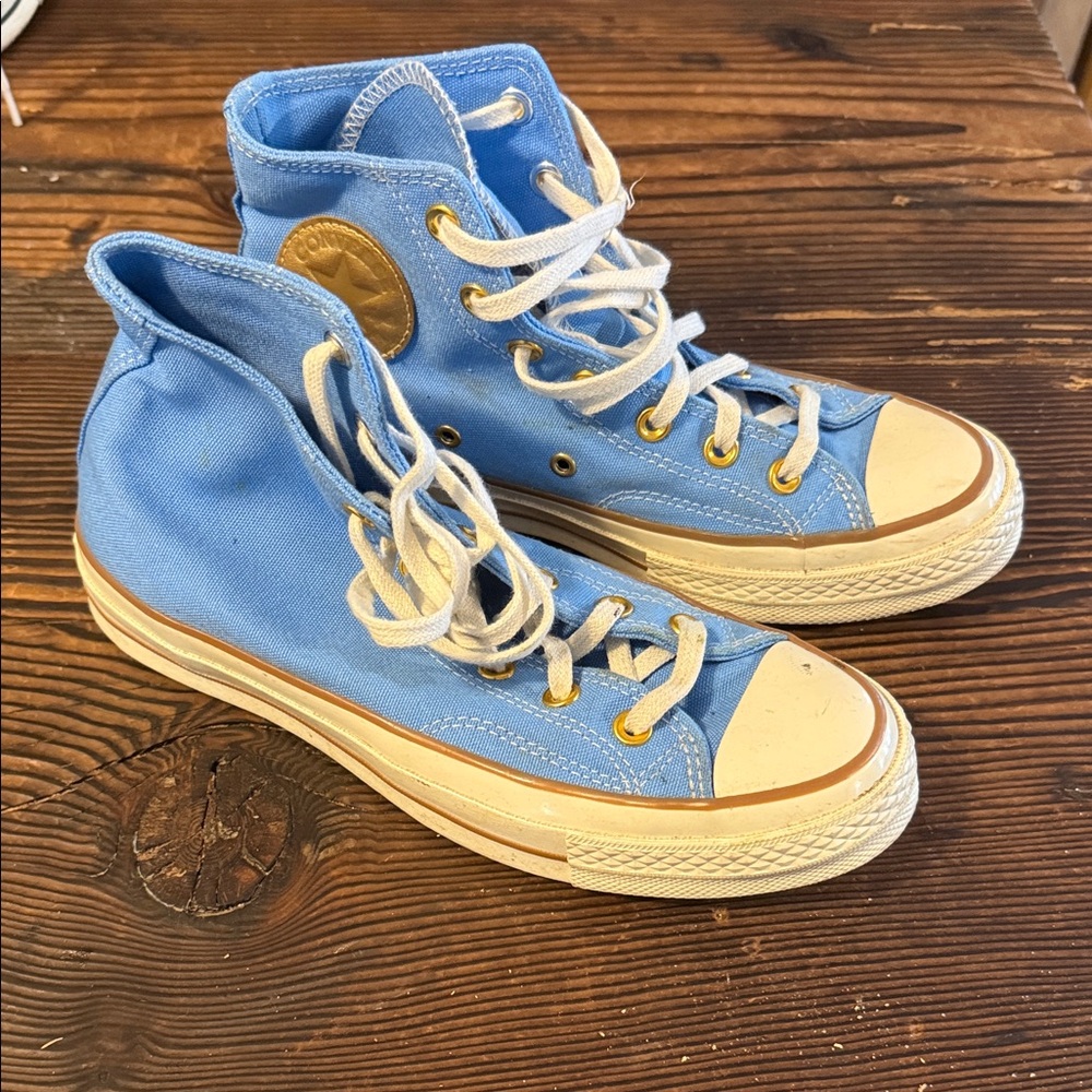 Blue High-Top Converse Canvas Sneakers